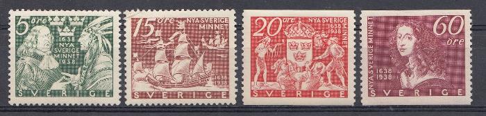 Швеция 1938 год.300 лет со дня основания "Новой Швеции".