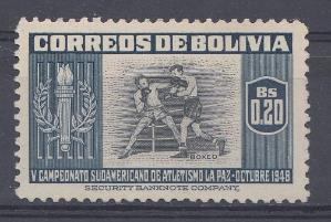 Боливия 1948 год. Спорт. Бокс.