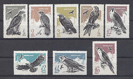 3196-3203 СССР 1965 год. Хищные птицы. 