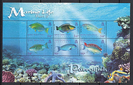 Морская фауна. Британские территории в Индийском океане 2006 год. Коралловые рыбки.