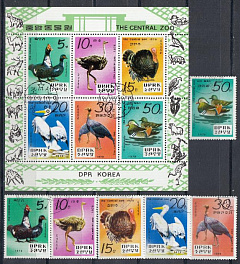Птицы. КНДР 1979 год. Водоплавающие птицы. 