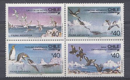 Птицы. Чили 1986 год. Фауна Антарктики.