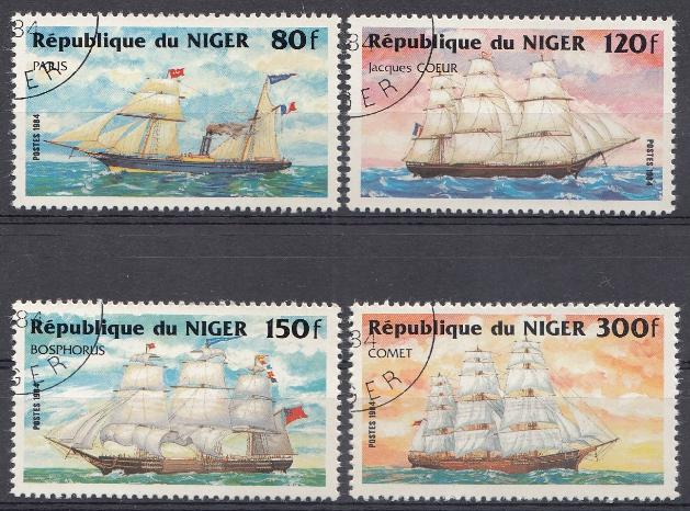 Парусники. Республика Нигер 1984 год.