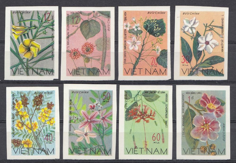 Флора. Полевые дикорастущие цветы. Вьетнам 1977 год. 