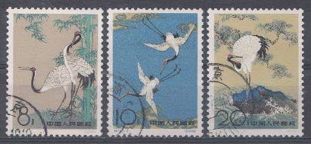 Птицы. КНР 1961 год. Аисты.