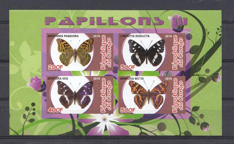 Бабочки. Республика Конго 2010 год. 