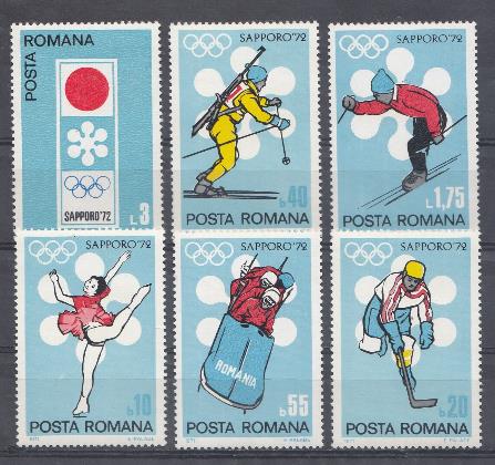 Зимние ОИ Саппоро-72. Румыния 1971 год. Олимпийские зимние виды спорта.