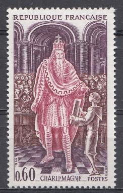 Средневековая история Франции. Король Карл Великий. Франция 1966 год. 