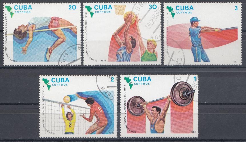 Спорт. Куба 1983 год. IX панамерикнские игры Баскетбол. Тяжёлая атлетика. Стрельба. Лёгкая атлетика. Волейбол.