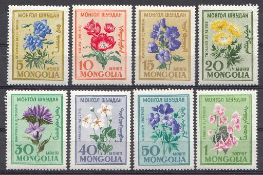 Флора. Монголия 1960 год. Цветы.