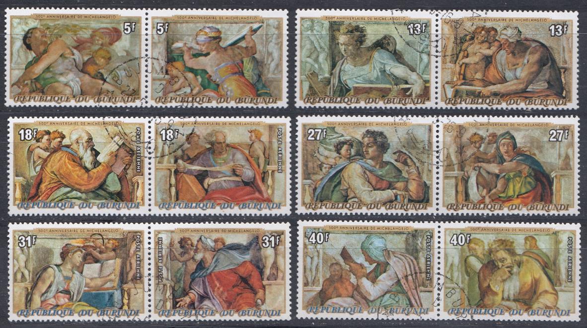 Живопись. Микеланджело . Бурунди 1975 год.