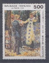 38. Живопись. Франция 1991 год. Auguste Renoir (1841-1919).