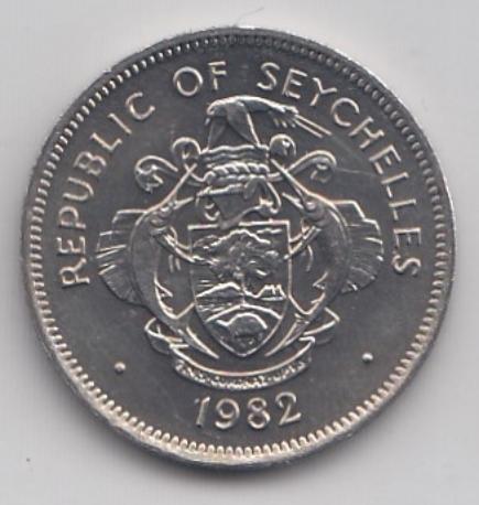 1 rupee 1982 год. Республика Сейшелы.      
