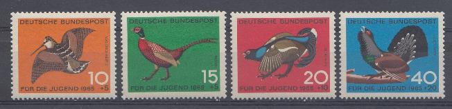 Птицы. ФРГ 1965 год. Тетерев, фазаны.