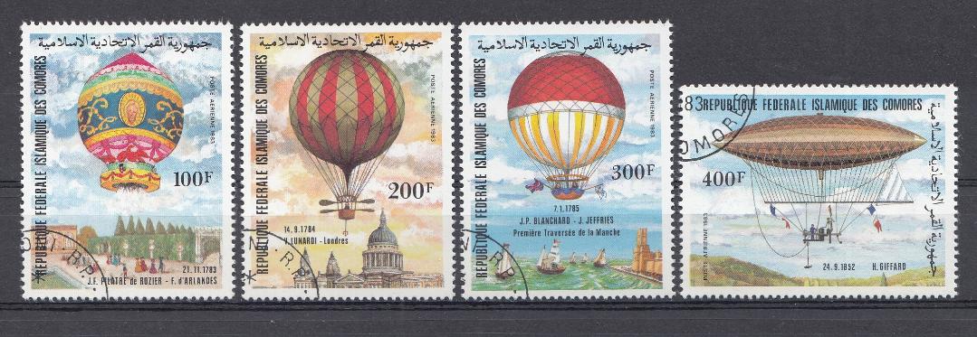 Воздухоплавание. Воздушные шары. Союз Коморских Островов 1983 год.   