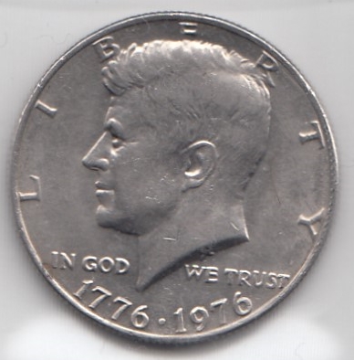Half  Dollar США 1976 год. 50 центов. 200 лет США. Е.