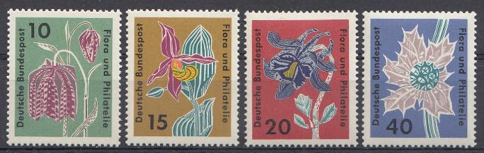 Флора. Цветы. ФРГ 1963 год.