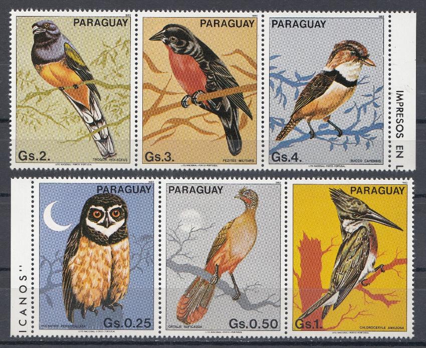 Птицы. Парагвай 1983 год.