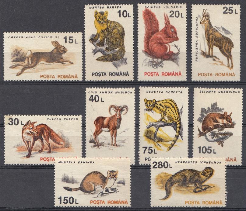 Фауна. Румыния 1993 год.