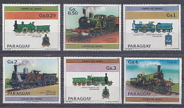 Ж/Д транспорт. Парагвай 1984 год. Старинные паровозы.