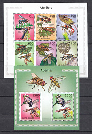 Пчёлы, осы.  Гвинея Биссау 2010 год.