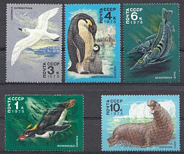 4792-  4796  СССР 1978 год. Фауна. Животный мир Антарктики.