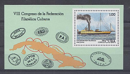 Колёсный пароход. Куба 1982 год.