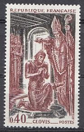Средневековая история Франции. Король Хлодвиг. Франция 1966 год. 