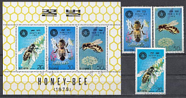 Насекомые. Пчёлы. КНДР  1979 год. 