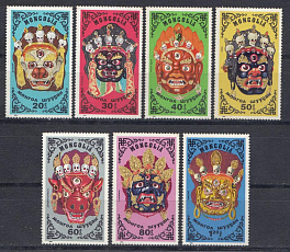 Искусство. Маски. Монголия 1984 год.