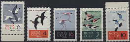 2703-2707. СССР 1962 год. Птицы.
