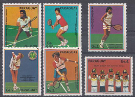 Спорт. Парагвай 1986 год. Большой теннис.