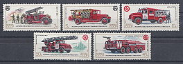 5611- 5615 СССР 1985 год. Из истории отечественного пожарного транспорта. 