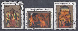 3. Живопись. Республика Конго 1985 год. Библейские сюжеты. A. Van Dyck. H. Bosch.