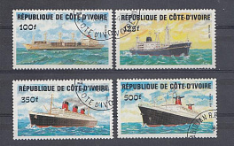 Морские корабли. Республика Кот- д* Ивуар 1984 год.