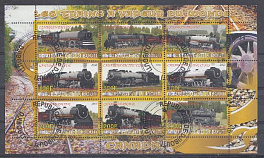 Железная дорога. Паровозы различных марок. Республика Джибути 2010 год.