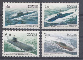  1079 - 1082  Россия 2006 год.  100-летие подводных сил Военно-морского флота  России.