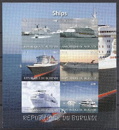 Флот. Республика Бурунди 2011 год. Круизные лайнеры.