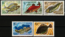 5346-5350. СССР 1983 год. Промысловые рыбы