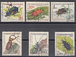 Насекомые. Жуки. Чехословакия 1962 год..