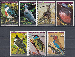 Птицы. Экваториальная Гвмнея 1976 год. 