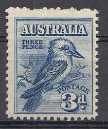 Птицы. Кукабарра. Австралия 1928 год.